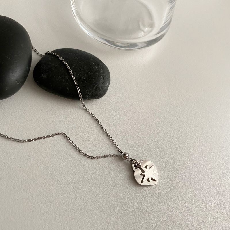 stt Heart Star Layered Ball Necklace