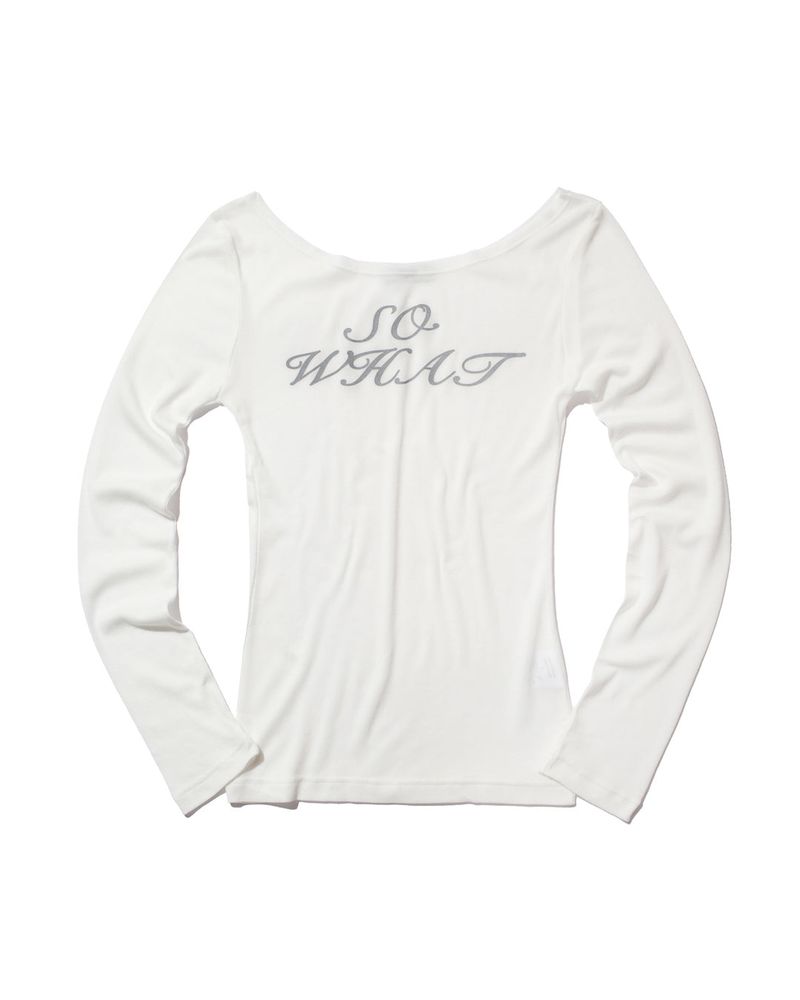 KRUCHI（クルチ）の「SO WHAT long-sleeved T-Shirt (WHITE) （Tops）」