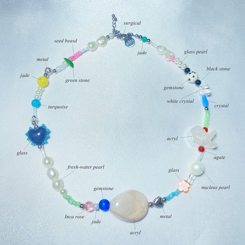 love mix necklace (black mix)