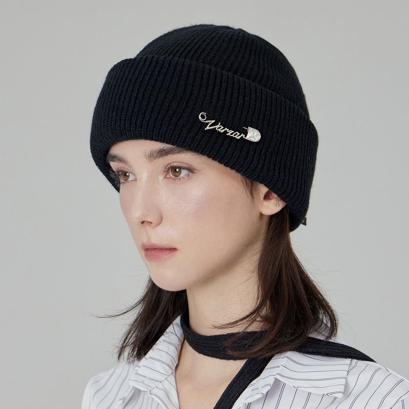 VARZAR（バザール）の「VARZARピンビーニー  / Black（帽子）」