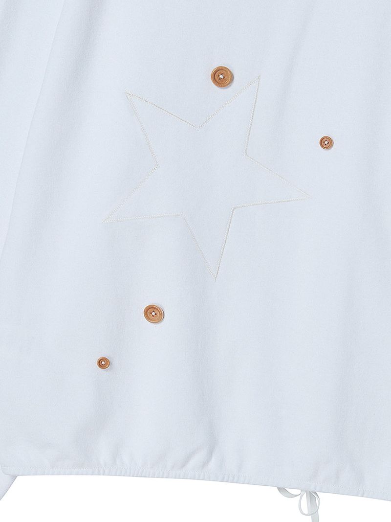 STAR APLIQUE CREWNECK WHITE