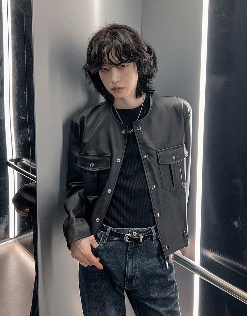 2PLAN(ツープラン)の「Cape round pocket leather jacket(Jackets/Outerwear)」