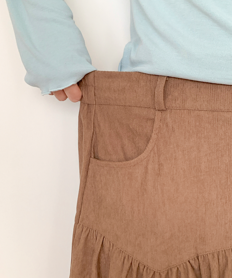 corduroy long skirt