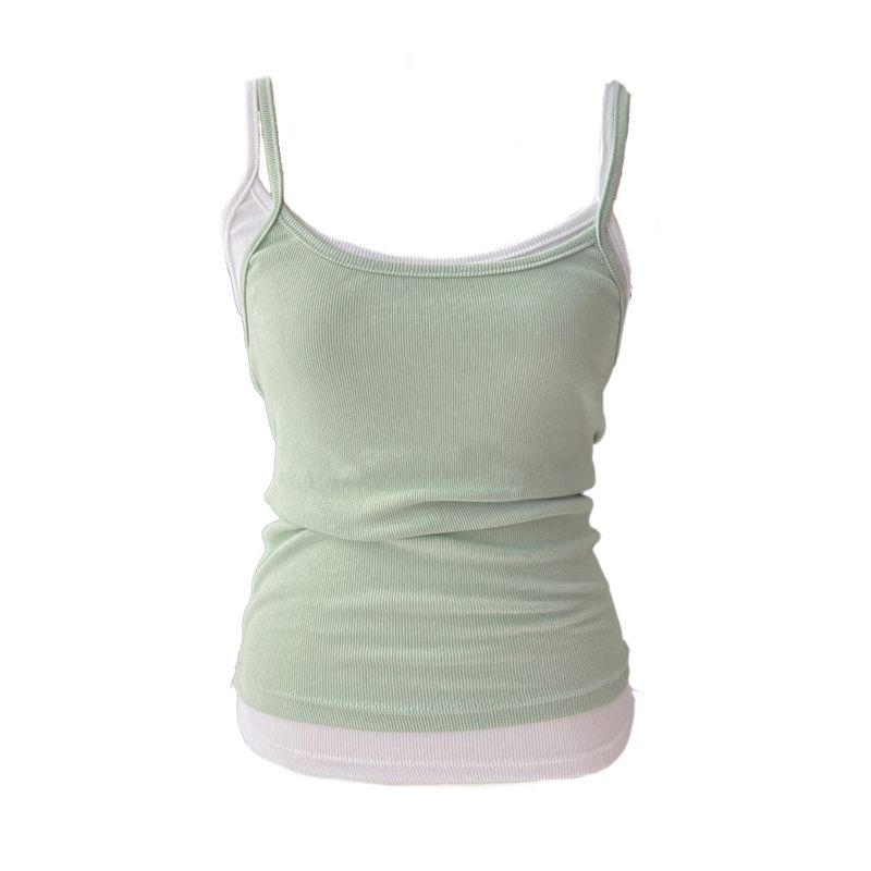 Jelly Layered Ribbed Sleeveless Top