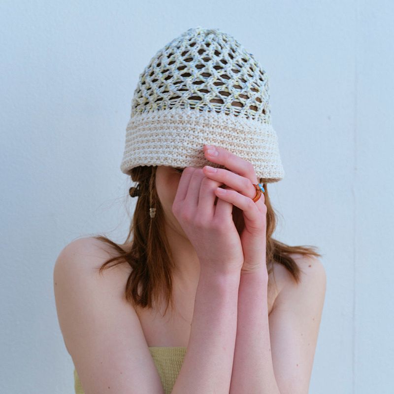 OCEAN KNIT BUCKET HAT