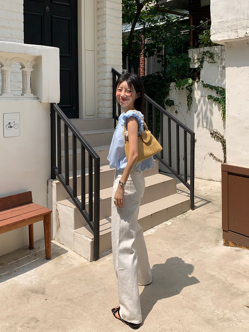 [MADE] Weare Ribbon Puff Blouse