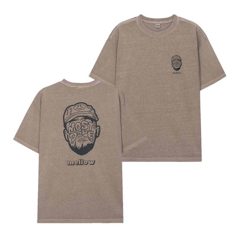 mellowconcept（メロウコンセプト）の「U11 Mostdope Dark beige T-shirts (pigment)（Tops）」