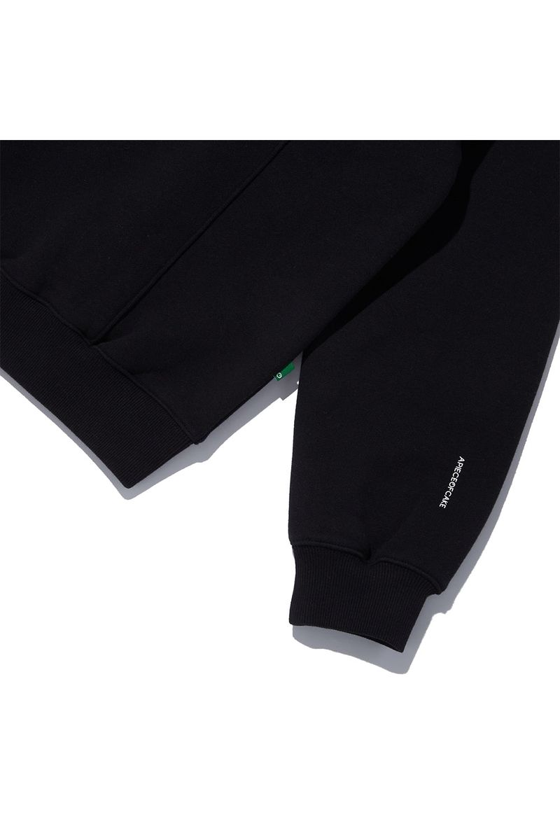 Cherry Bear Half Zipup Crewneck_Black