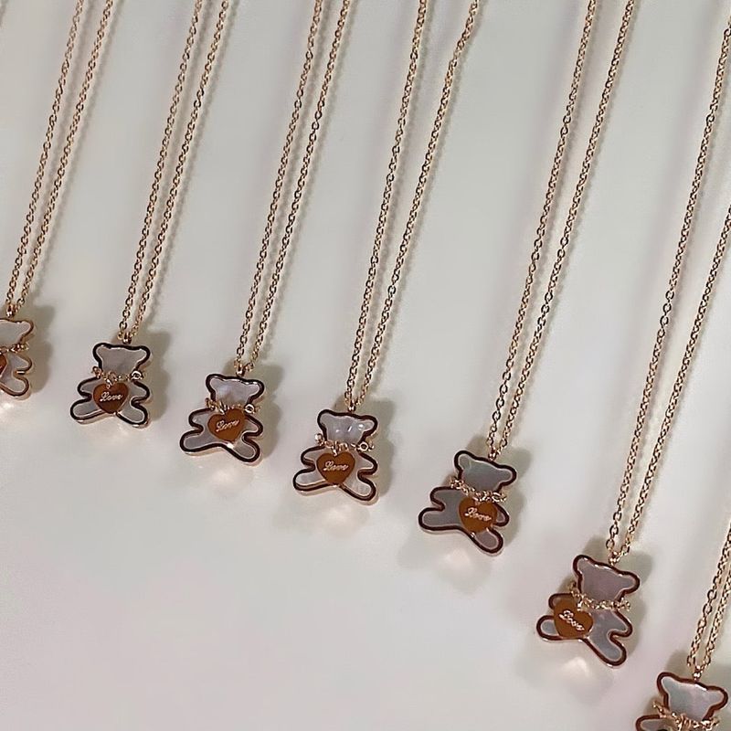 Luv in bear necklace