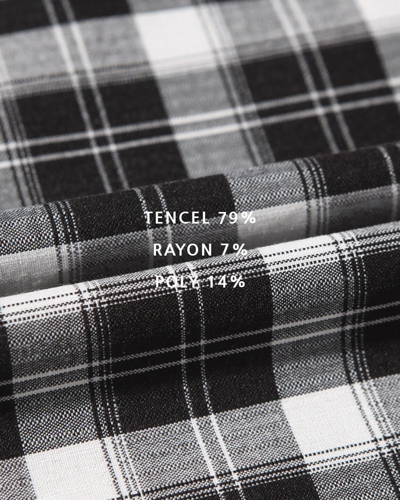 Rendro Square Check Half Shirt