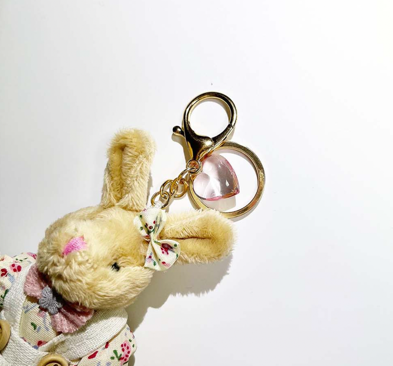 1980s bunny&bear keychain (2type)