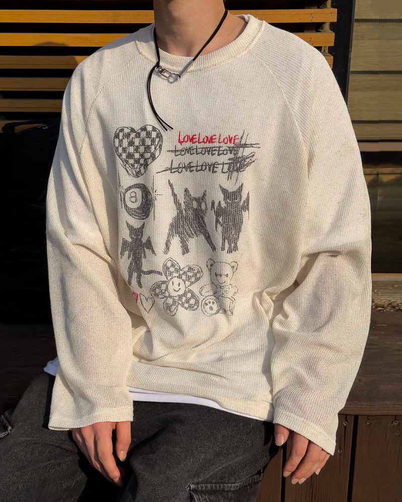Drawing Printed Knit 2C