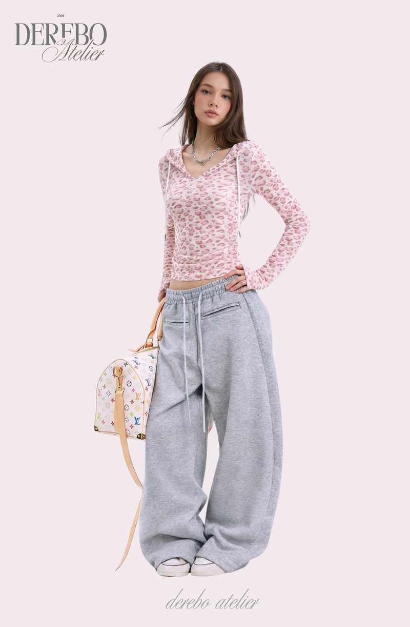 Pink Bly Leopard Hoodie Long Sleeve T-Shirt