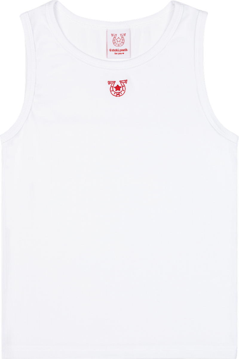 Horse sleeveless T (White)