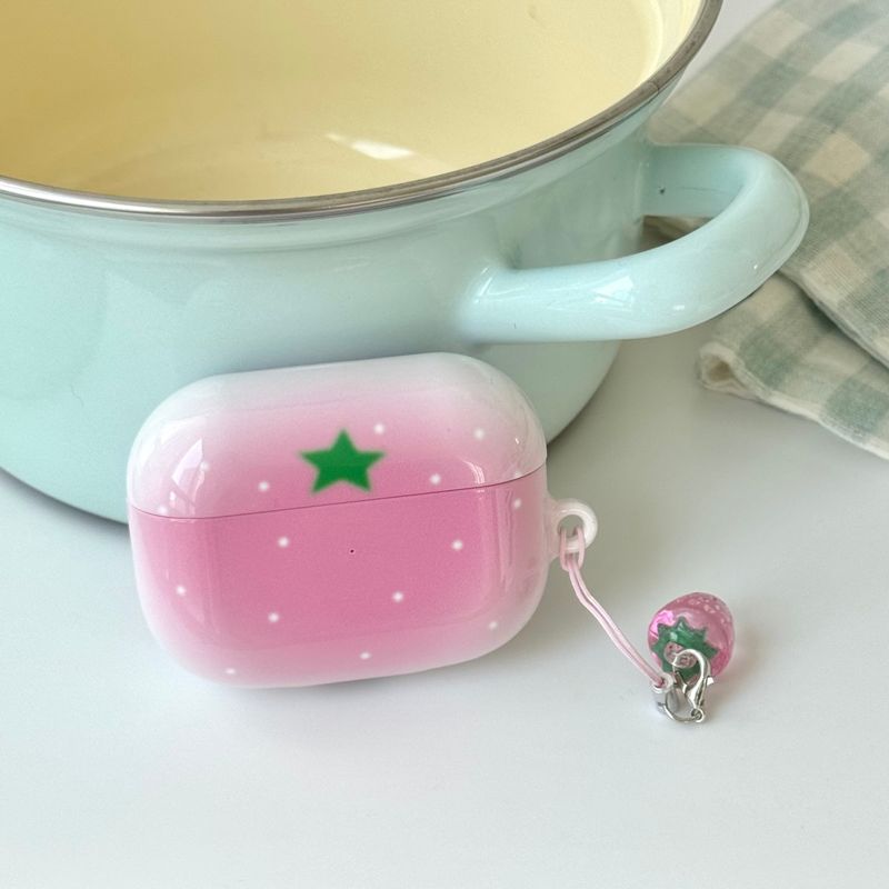 DOT PINK STRAWBERRY AIRPODS CASE