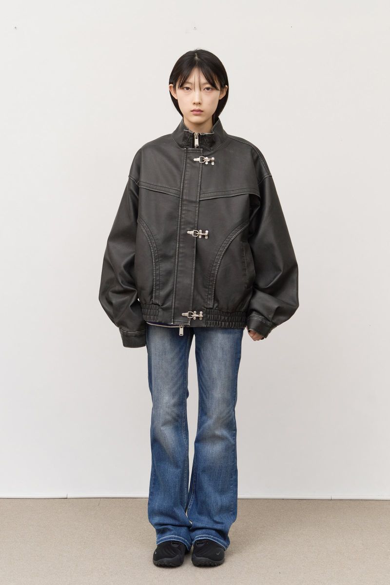 Hook Washed Leather Jacket