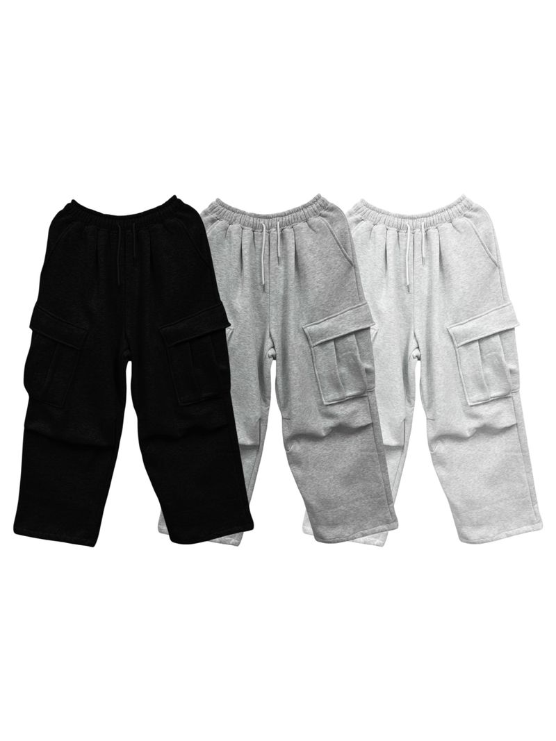 Double brushed big pocket balloon pants