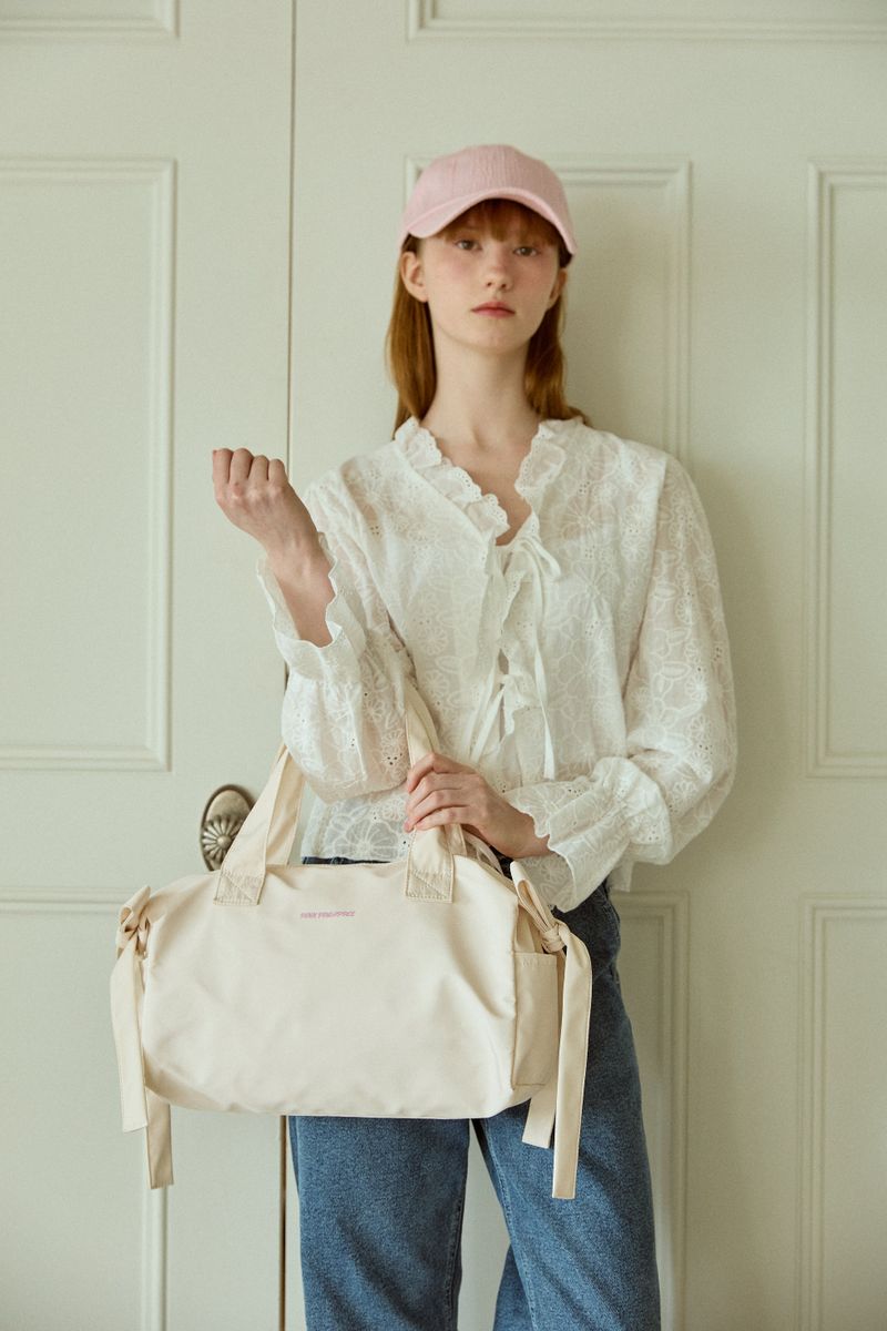 DOUBLE RIBBON TOTE BAG