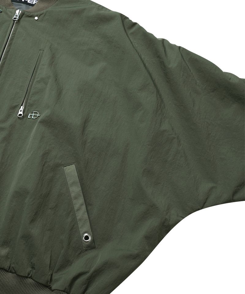 SHIRRING SLEEVED MA-1_KHAKI