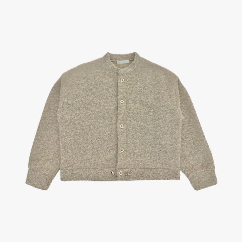 Airy texture cropped cardigan