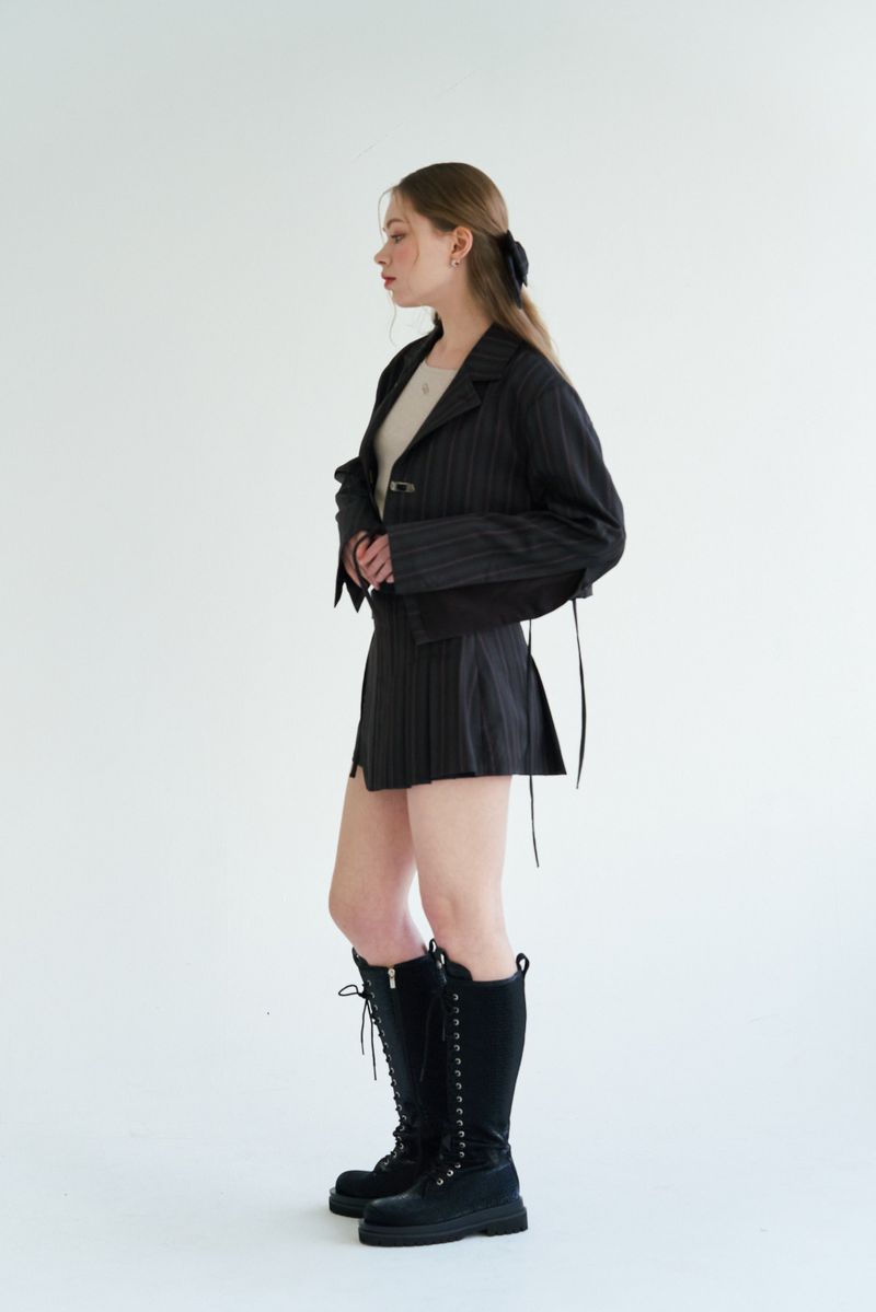 PLEATS WRAP SK (BLACK)