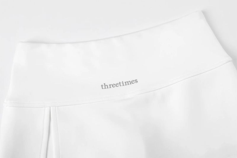 【即日発送】Athletic slit skirt - white 