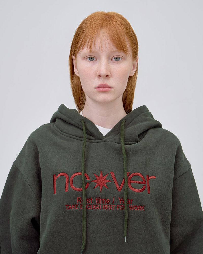 POINT LOGO HOODIE - CHARCOAL