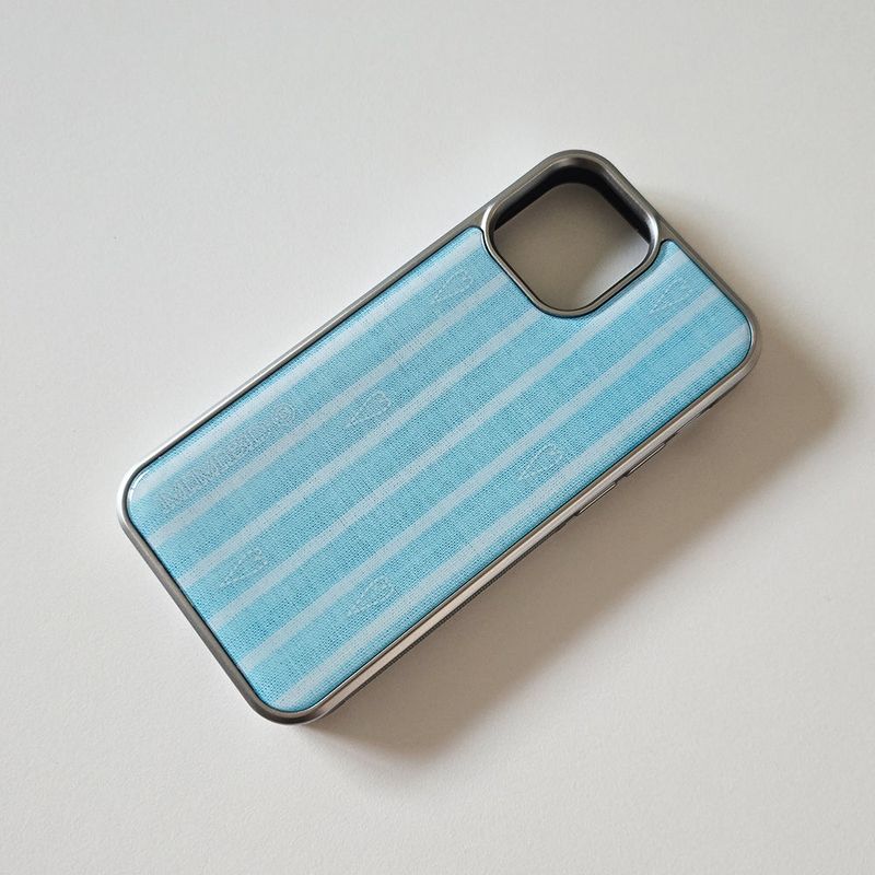 Blue Stripe Heart Phone Case (SV_Epoxy)
