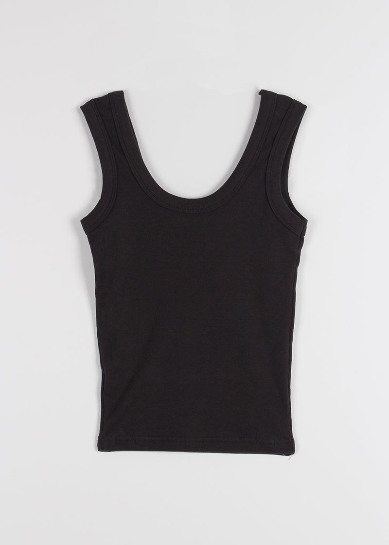 EYELET RIB SLEEVELESS