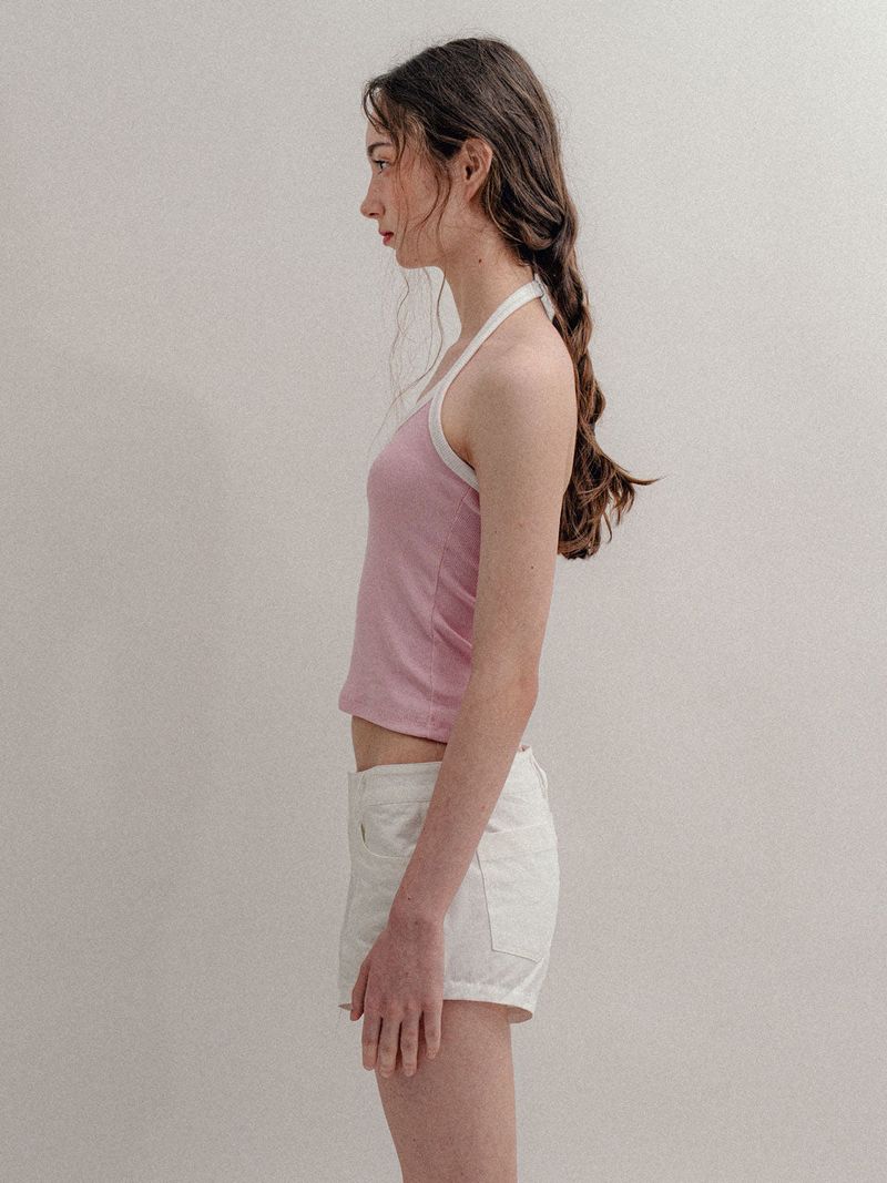 Ribbed Halter Top_Pink