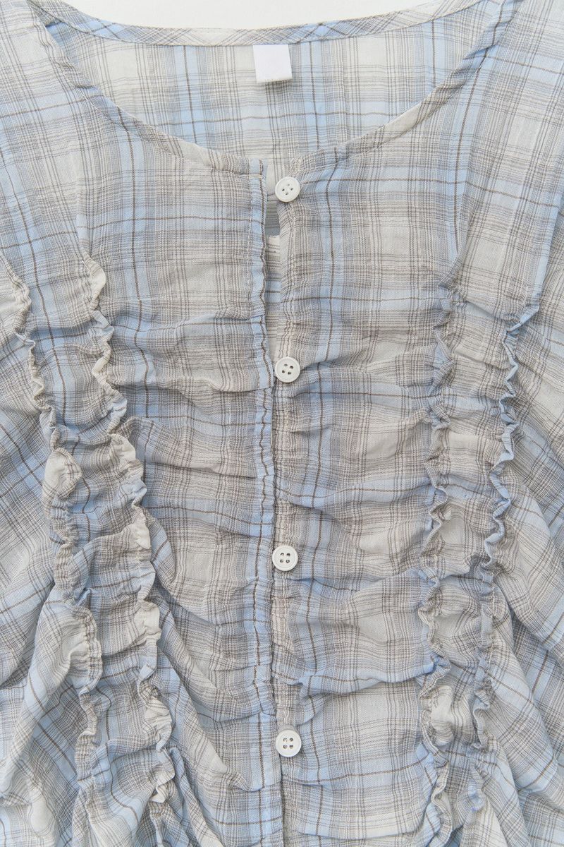 (W) Heal Shirring Blouse