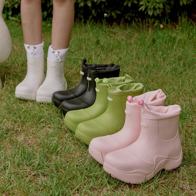 SHOEHI(シューハイ)の「 Ruby String Middle Rain Boots_R0007 (4Colors)(Shoes)」