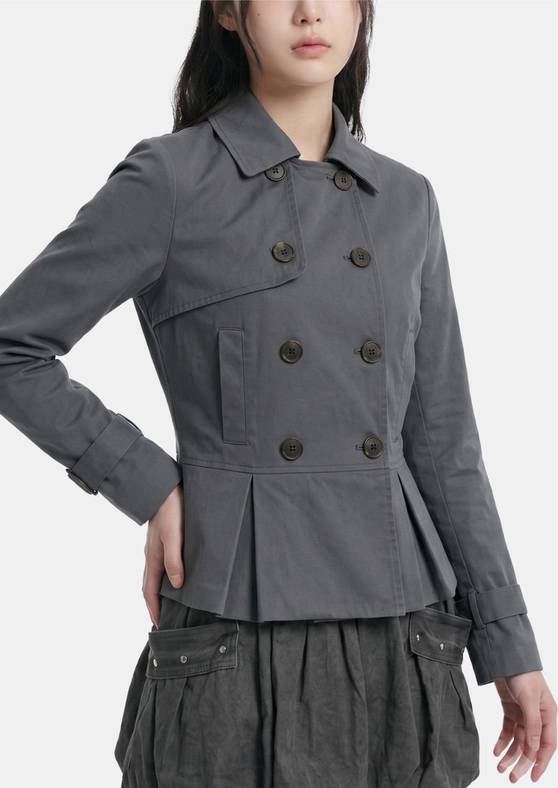 Hina Double Short Trench Coat