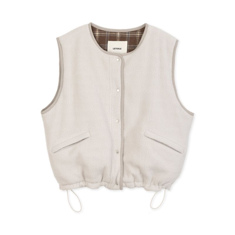 FLEECE REVERSABLE CHECK VEST 