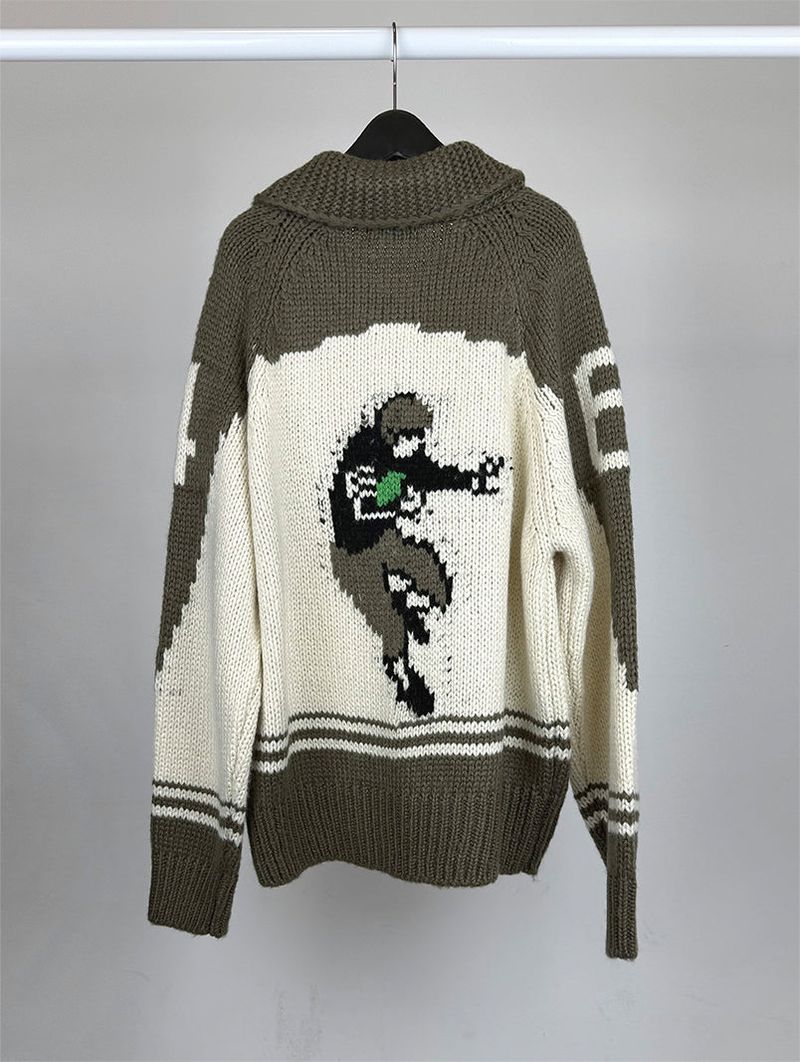 SCOTTISH COWICHAN KNIT ZIP-UP (3C)