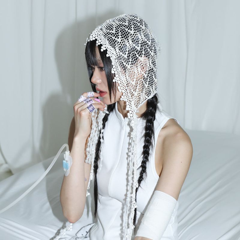 Heart Crocher Bonnet - IVORY