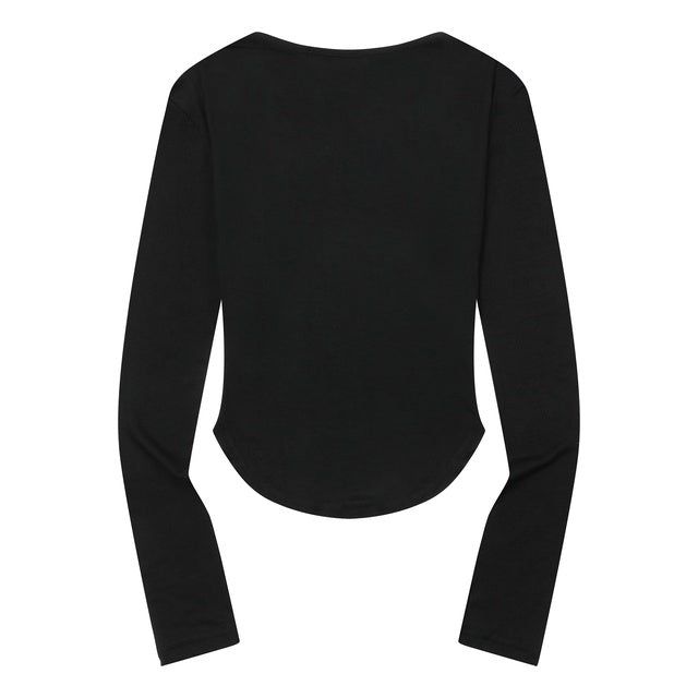 SAHARA LEOPARD CROSS U-NECK LONG SLEEVE T (2Color)