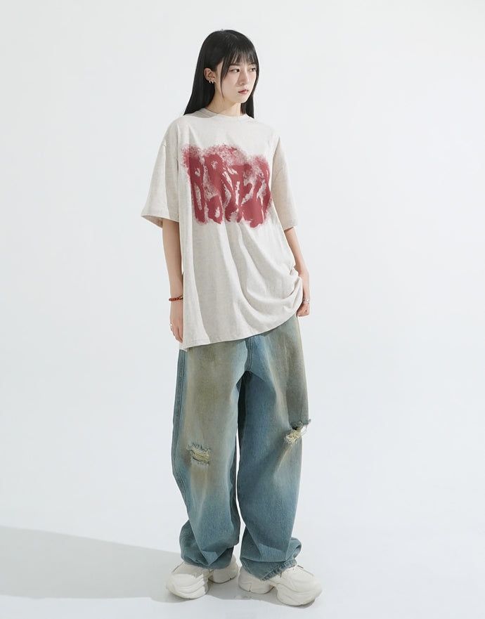 Dirty damage denim pants