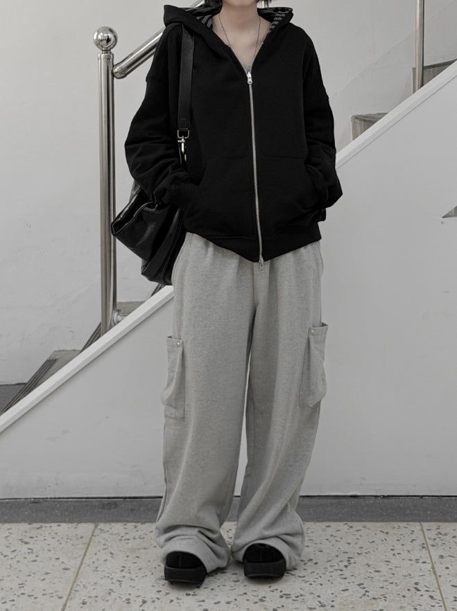 Robe Reversible Striped Hooded Zip-Up