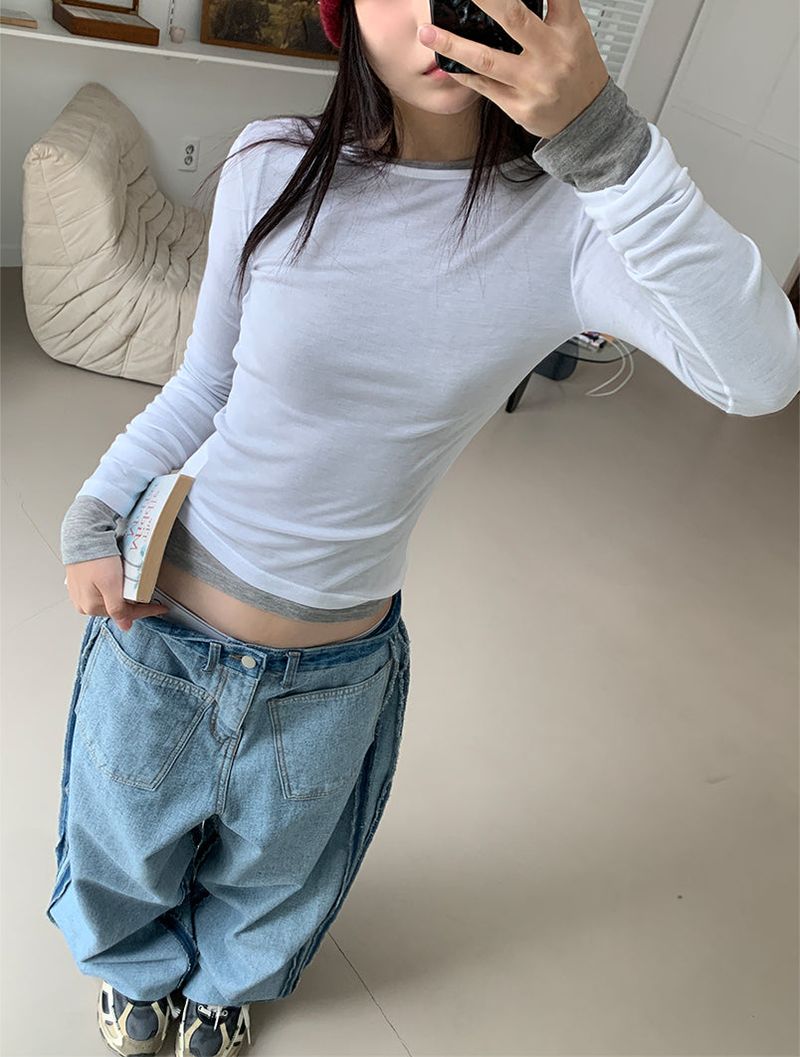 TENCEL LAYERED LONG SLEEVE (11C)