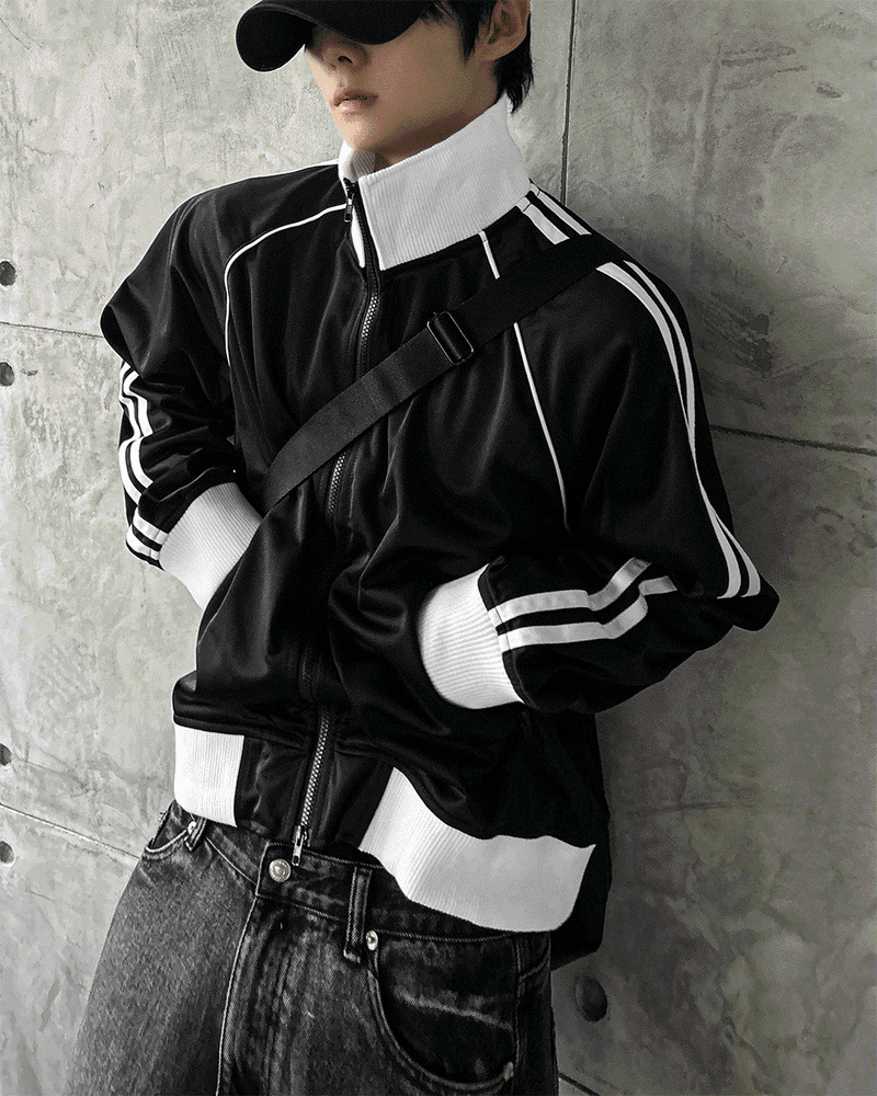 black down line sporty jersey