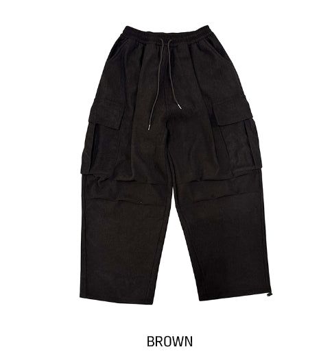 [Mink Brushed] Luxy Two Way Corduroyn Pintuck Cargo Pants