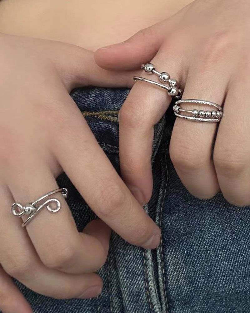 Silver balls 6ring set