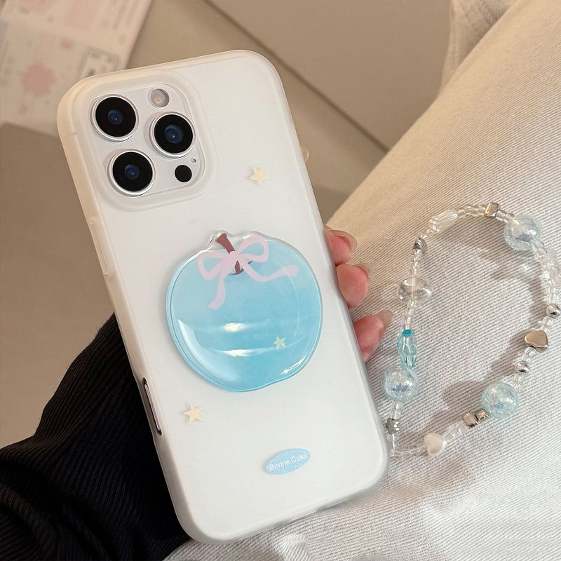 Summer Blue Apple Mood Strap Jelly iPhone Case