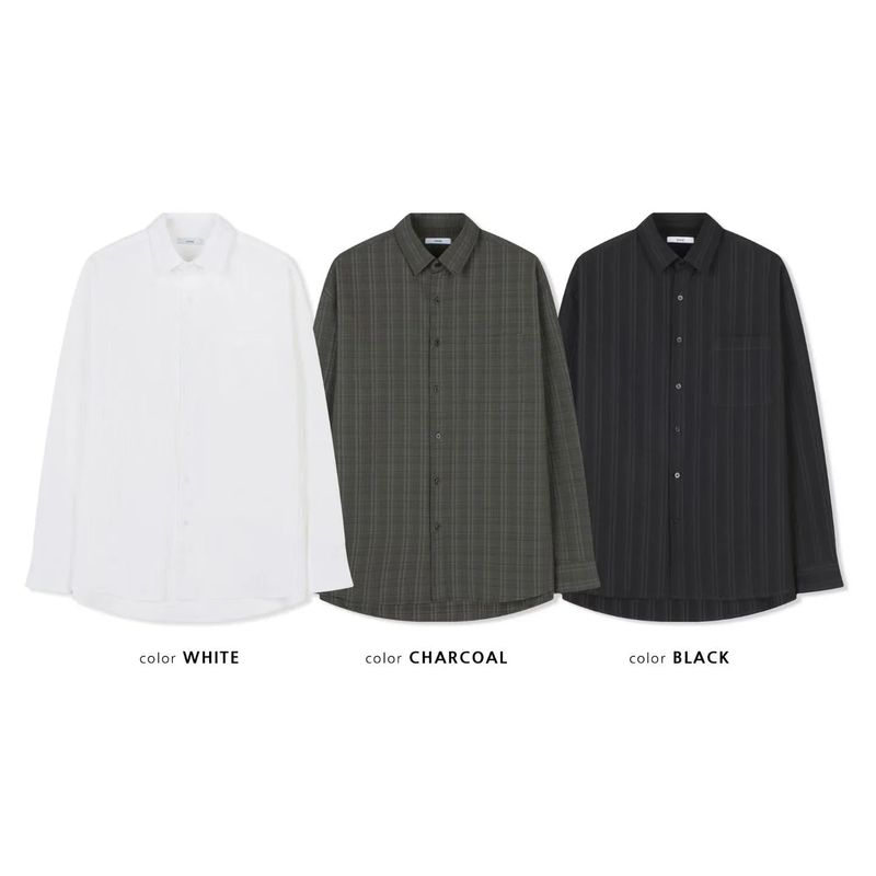 Textured Stripe Drop-Shoulder Shirt