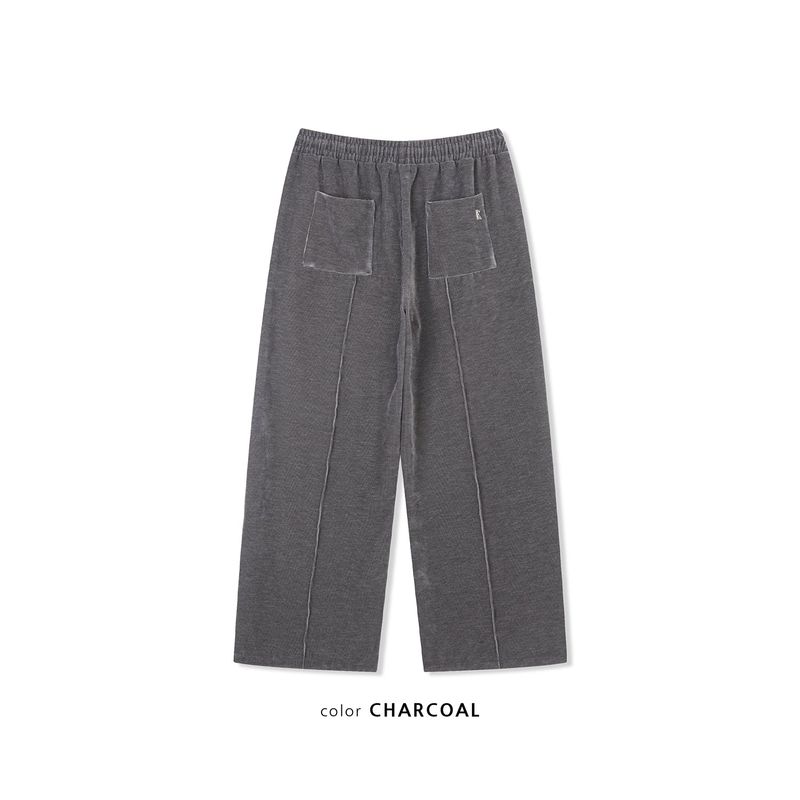 Velvet corduroy line pants(Charcoal)
