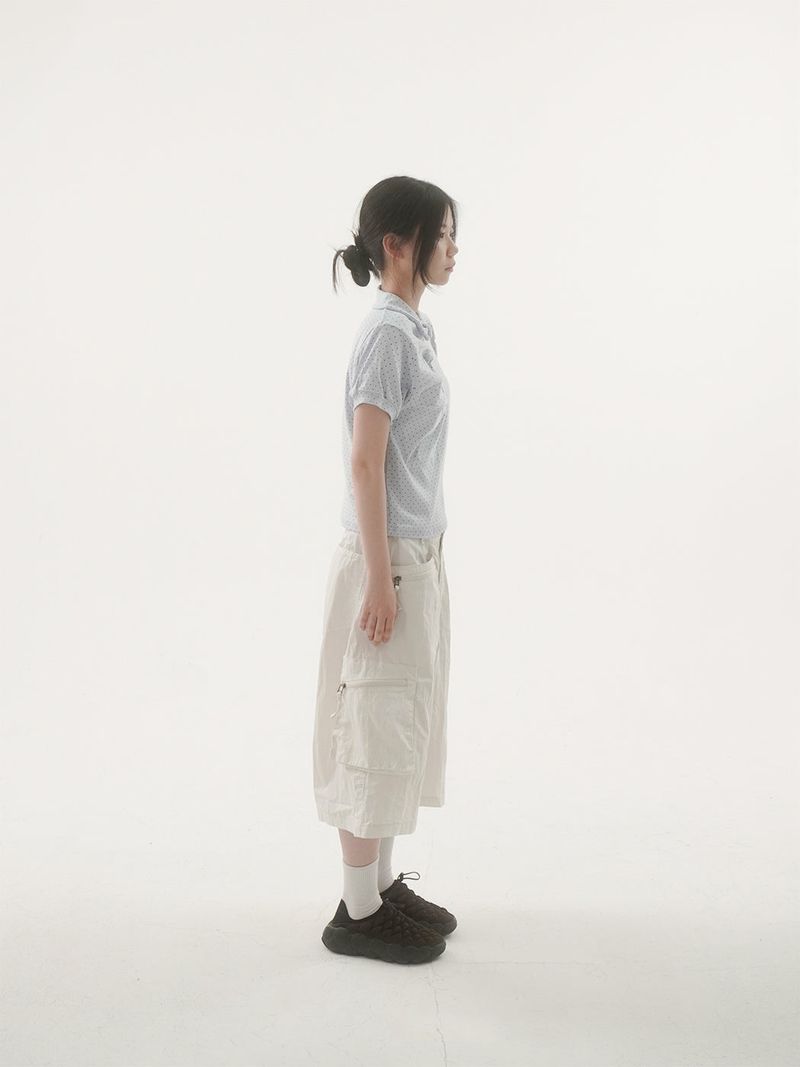 Piker snap cargo bermuda pants -3C