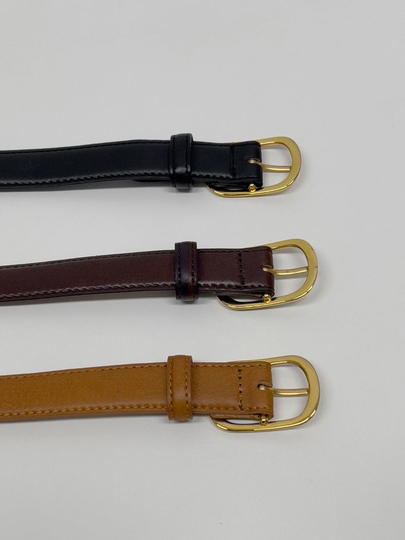 [25mm] Cowhide Round Belt