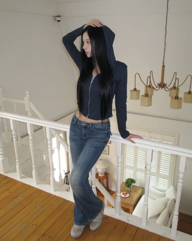 Fuzz Wingflap Low Bootcut Denim Pants