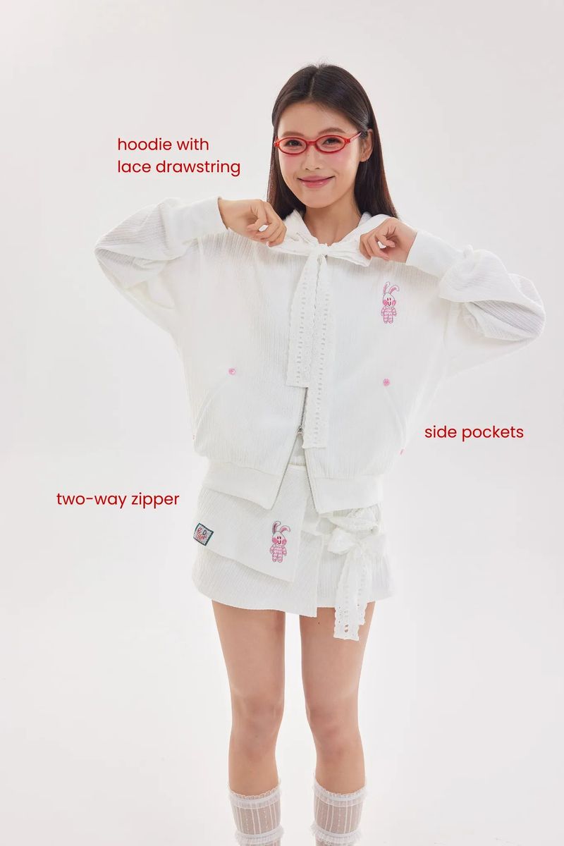Off the Clock Hooded Jacket (White)